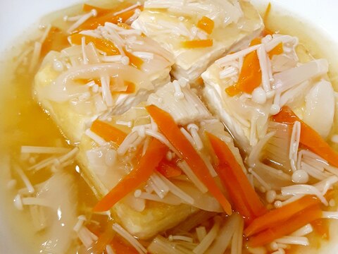 たったの15円 手作り厚揚げ豆腐 野菜あんかけ レシピ 作り方 By とまほ 楽天レシピ